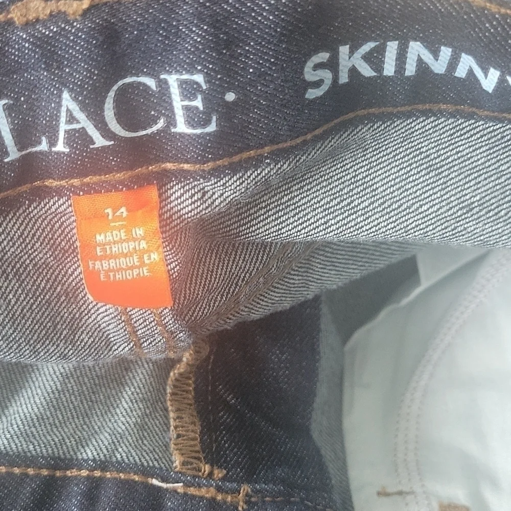 NEW! CHILDREN'S PLACE Big Boy's Dark Wash Skinny Jeans 14!